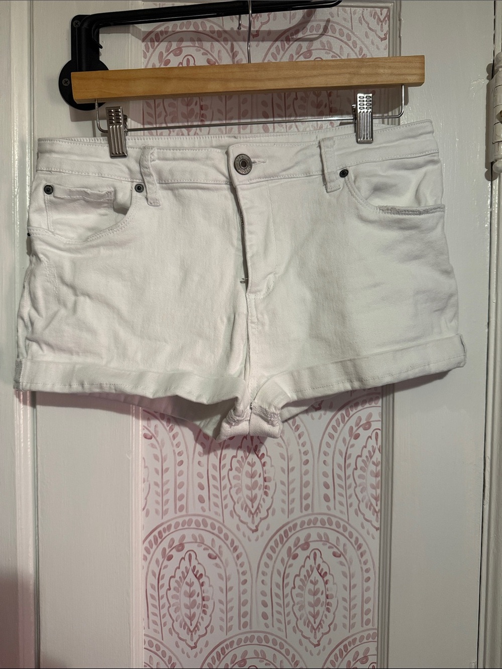 STS Blue White Denim Cuffed Women's Shorts